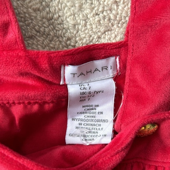 Girls Red Holiday Dress Size 7 - Picture 2 of 6